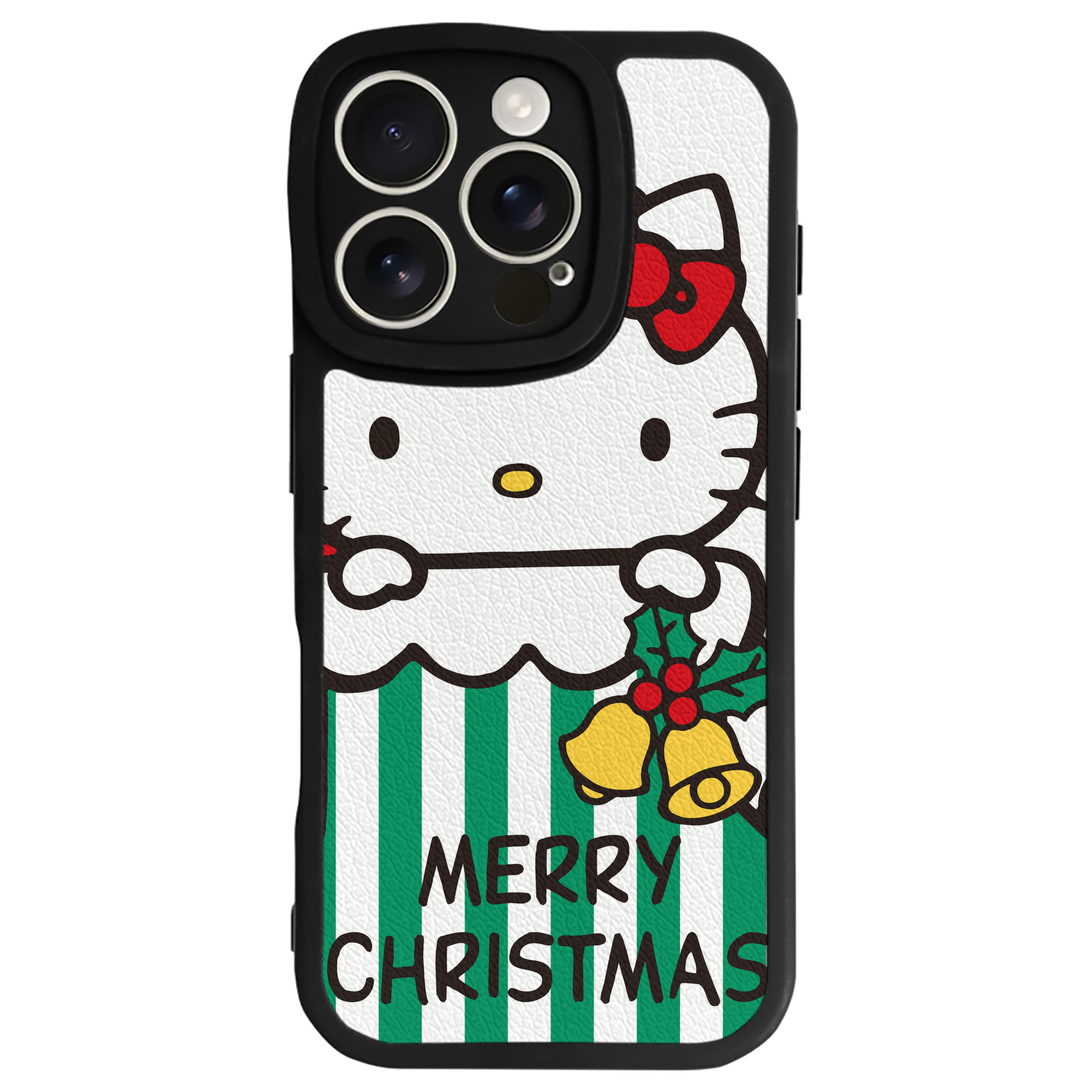 （画像用） Hello Kitty ハローキティ 【iPhone 16シリーズ対応】シリコンスマホケース（レザー調） 材質：シリコン